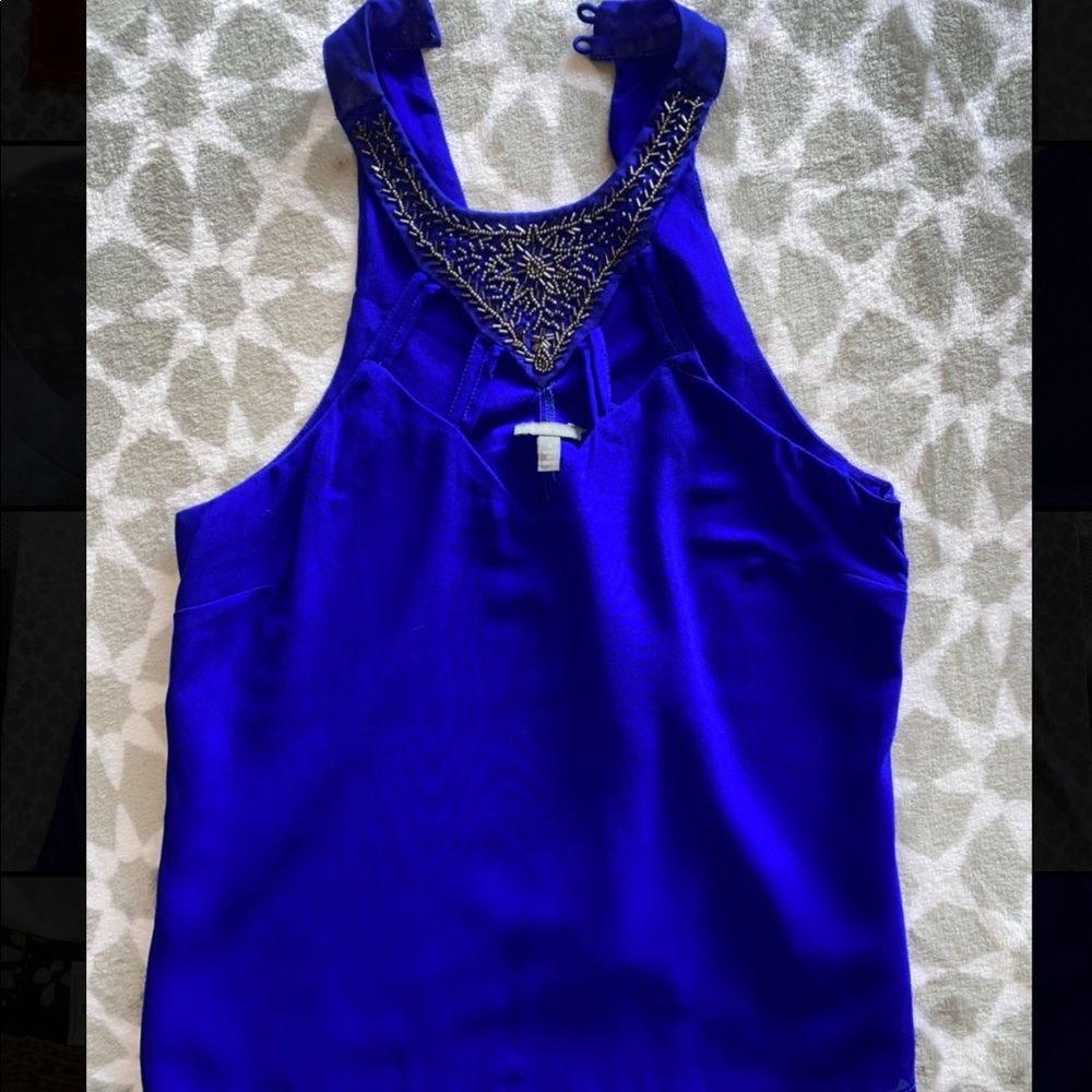 Blue Halter Top
